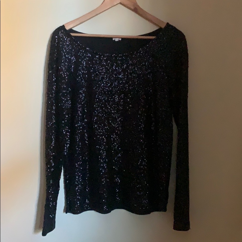 Black Sequin Top